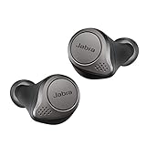 Jabra Elite 75t – In-Ear Bluetooth Kopfhörer mit aktiver Geräuschunterdrückung (ANC) und langer Akkulaufzeit für True-Wireless-Erlebnis beim Telefonieren und Musikhören – Titan Schwarz